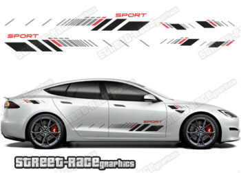 Tesla Model S racing stripes 031