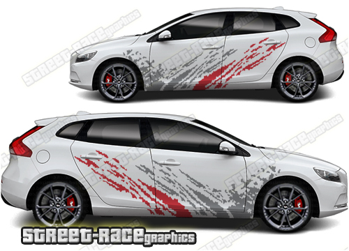 Volvo V40 large graphics 002 - Mud splatter