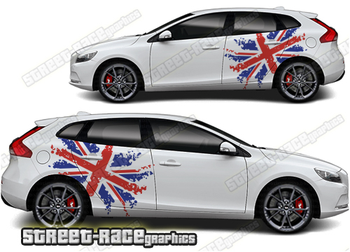 Volvo V40 large graphics 025 - UNION JACK