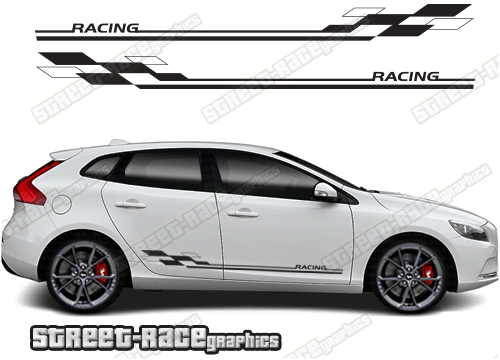 Volvo V40 racing stripes 004