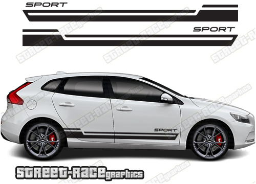 Volvo V40 racing stripes 009