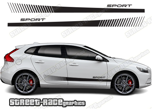 Volvo V40 racing stripes 011