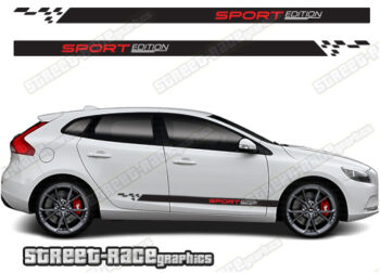Volvo V40 racing stripes 016