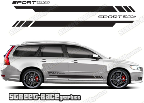 Volvo V50 racing stripes 002