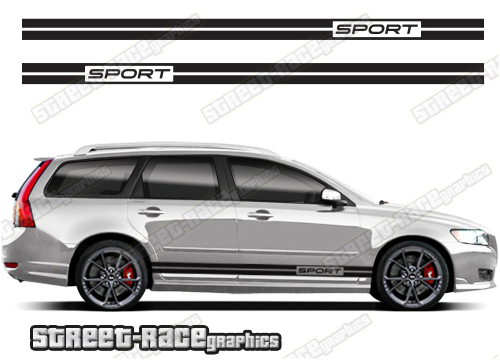 Volvo V50 racing stripes 006