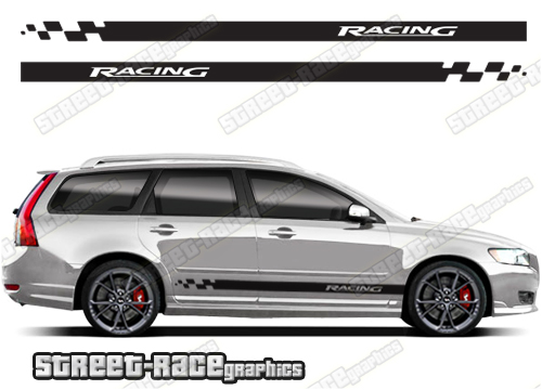 Volvo V50 racing stripes 010