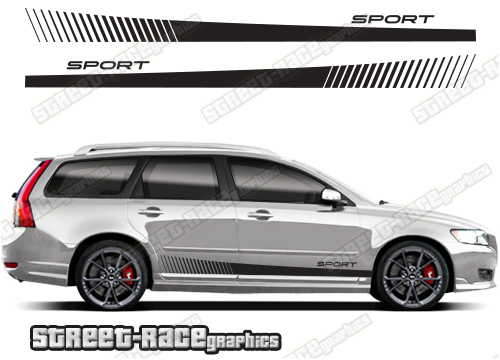 Volvo V50 racing stripes 011