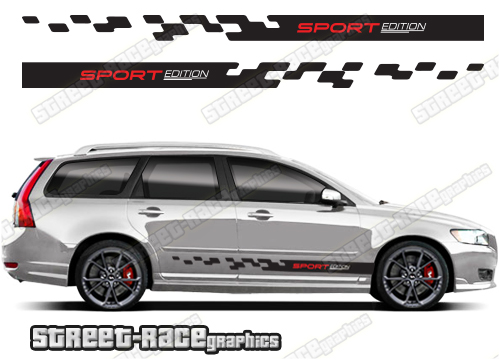 Volvo V50 racing stripes 015