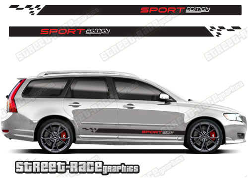 Volvo V50 racing stripes 016