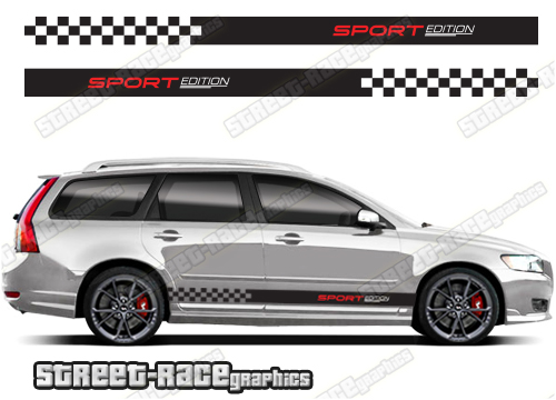 Volvo V50 racing stripes 017