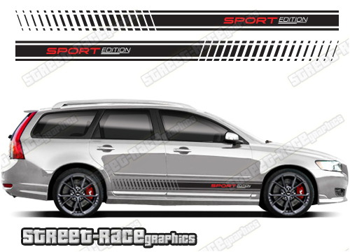 Volvo V50 racing stripes 021