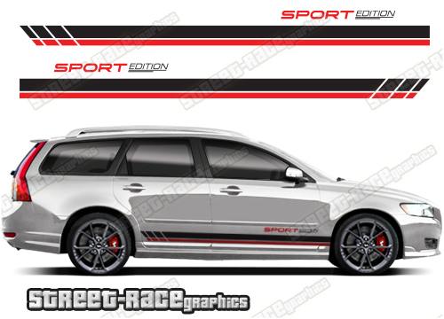 Volvo V50 racing stripes 022