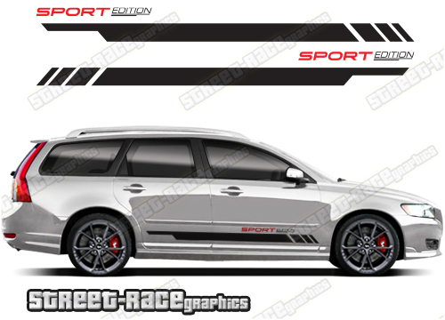 Volvo V50 racing stripes 023