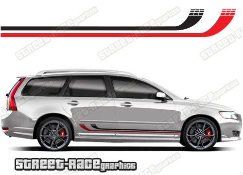 Volvo V50 racing stripes 026