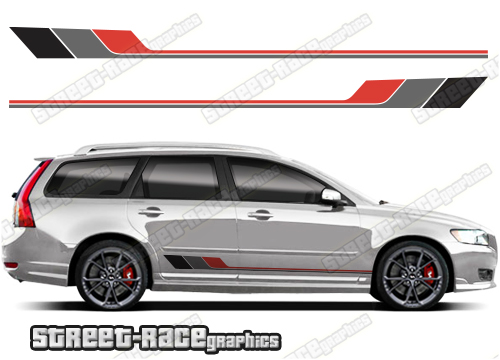 Volvo V50 racing stripes 030
