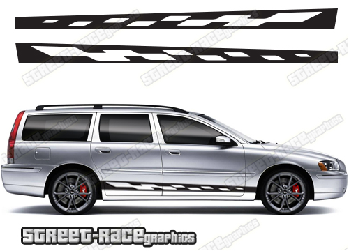 Volvo V70 racing stripes 005