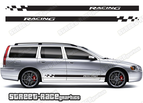 Volvo V70 racing stripes 010