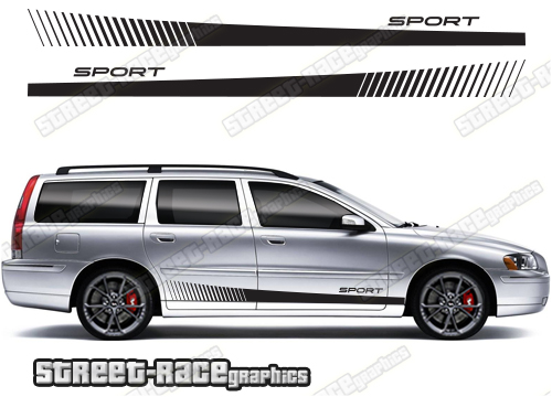 Volvo V70 racing stripes 011