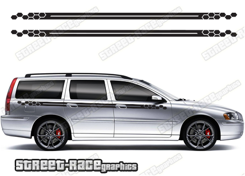 Volvo V70 racing stripes 013