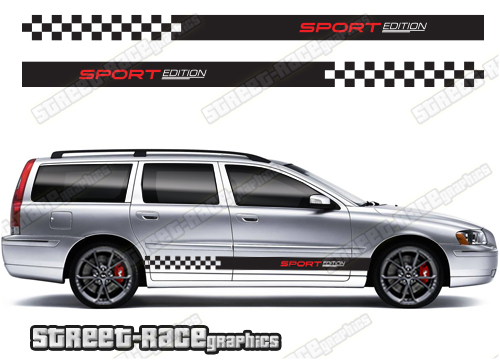 Volvo V70 racing stripes 017