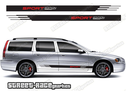 Volvo V70 racing stripes 019