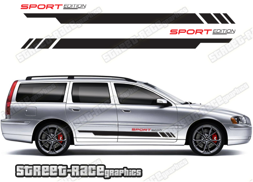 Volvo V70 racing stripes 023