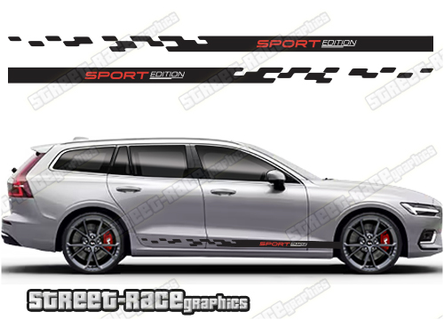 Volvo V90 racing stripes 015