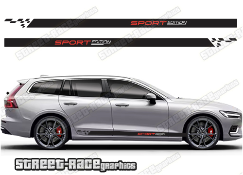 Volvo V90 racing stripes 016