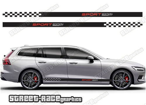 Volvo V90 racing stripes 017
