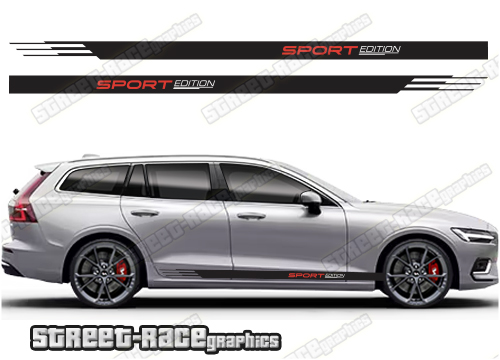 Volvo V90 racing stripes 019