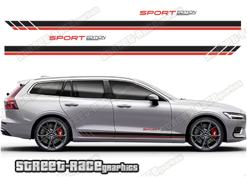 Volvo V90 racing stripes 022