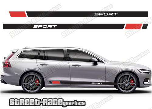 Volvo V90 racing stripes 025