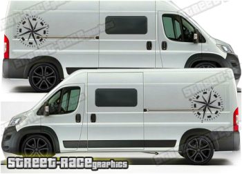 Ducato - Relay - Boxer camper van graphics 181 - side compasses