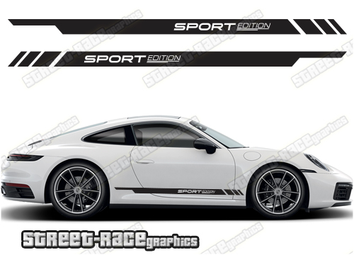 Porsche 911 racing stripes 002
