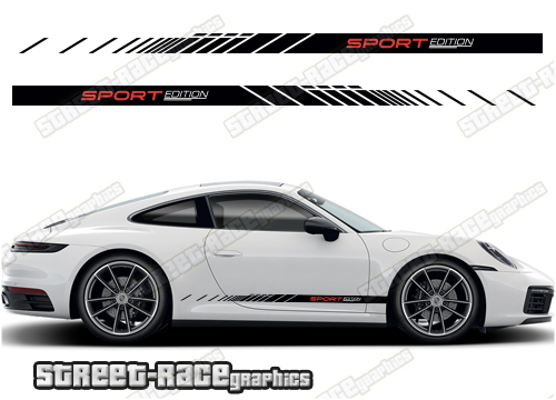 Porsche 911 racing stripes 024