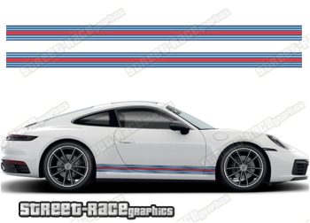 Porsche Martini side racing stripes 001