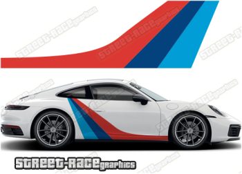 Porsche printed side racing stripes 009