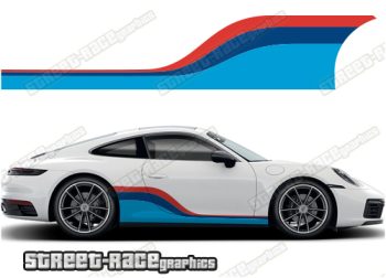 Porsche printed side racing stripes 010