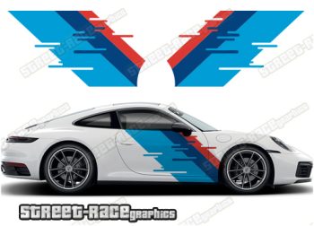 Porsche printed side racing stripes 012