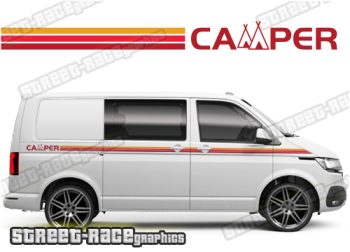 VW transporter stickers 147 - Retro stripes