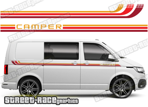 VW transporter stickers 149 - Retro stripes