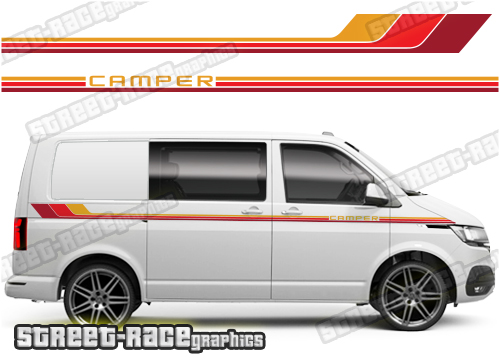 VW transporter stickers 151 - Retro stripes