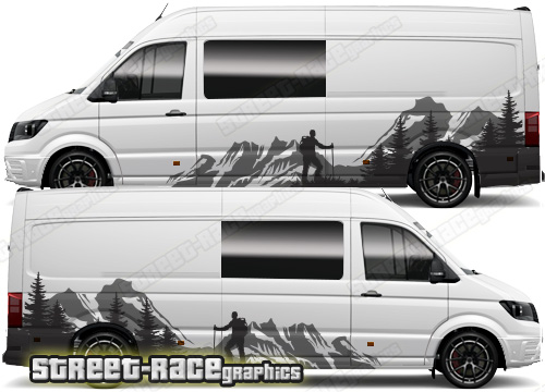 VW Crafter MK2 camper van graphics 166A - Hiker