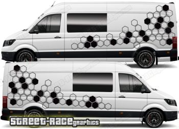 VW Crafter MK2 camper van graphics 175 - Honeycomb