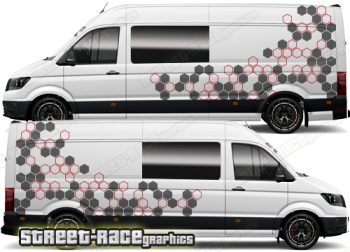VW Crafter MK2 camper van graphics 178 - HONEYCOMB