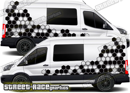 Ford Transit camper van graphics 176 - Honeycomb