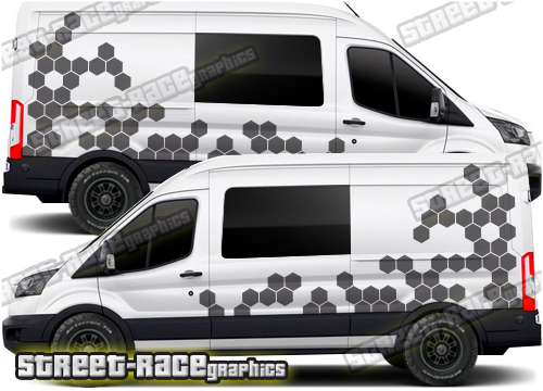 Ford Transit camper van graphics 177 - Honeycomb