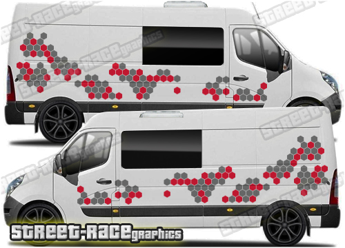 Movano – Master – NV400 camper van graphics 173 - Honeycomb