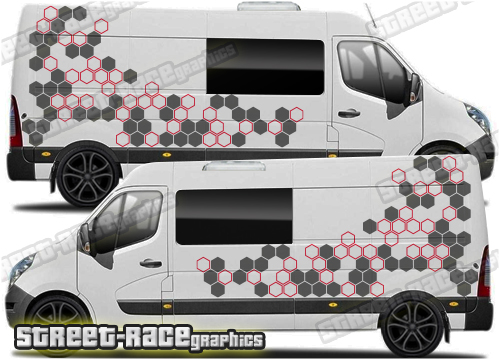 Movano – Master – NV400 camper van graphics 178 - Honeycomb