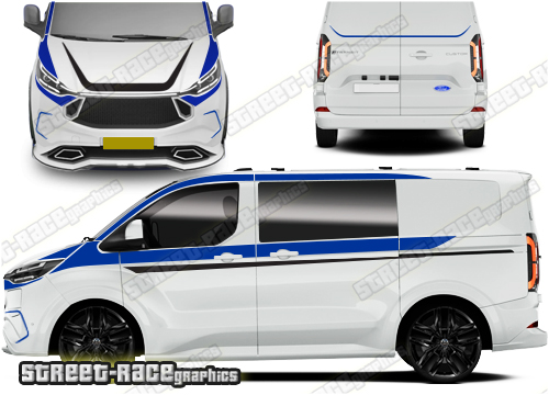 Ford Transit Custom MK2 M-SPORT Full stripes 030